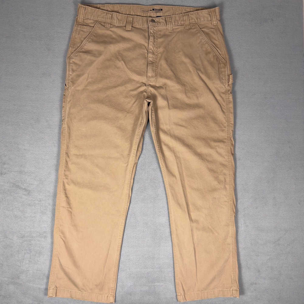 Carhartt B324-DKH Relaxed Fit Carpenter Pants Dark Khaki Tan 44x32 Mens Cotton